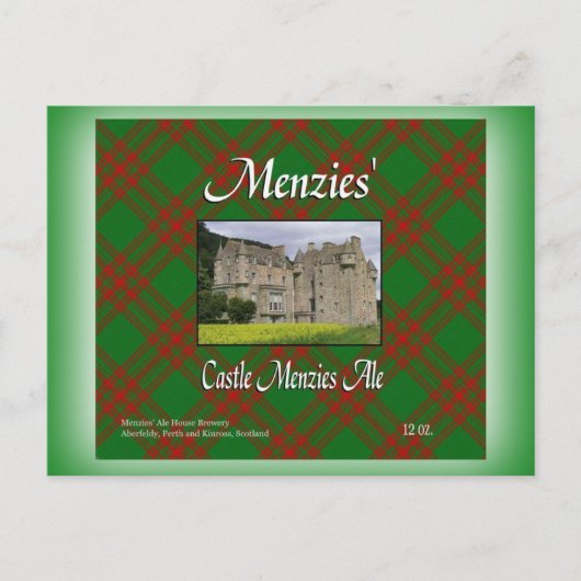 Menzies' Castle Menzies Ale Briefkaart (Voorkant)