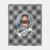 Menzies Clan Badge Tartan Pset Fleece Deken (Voorkant)