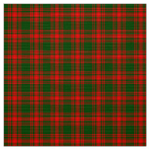 Menzies Green Modern Tartan Stof