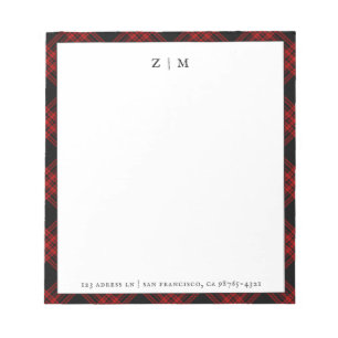 Menzies Jacht Clan Tartan Plaid Patroon Notitieblok