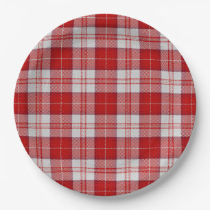 Menzies Red Tartan Papieren Bordje
