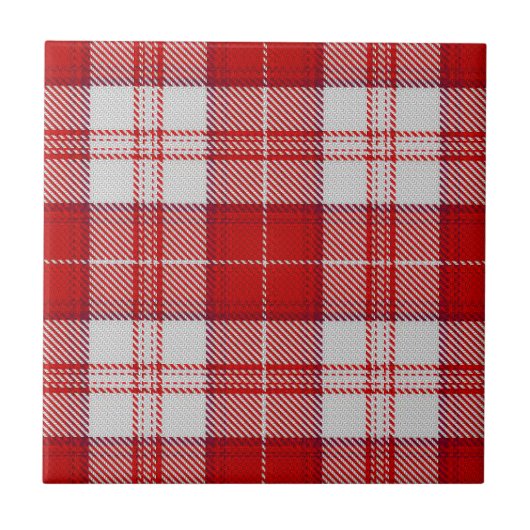 Menzies Red Tartan Tegeltje (Voorkant)