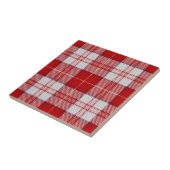 Menzies Red Tartan Tegeltje (Zijkant)