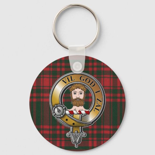 Menzies Tartan & Badge Sleutelhanger (Voorkant)