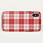 Menzies tartan red white plaid Case-Mate iPhone case (Achterkant (horizontaal))