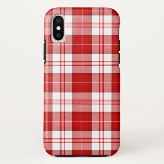 Menzies tartan red white plaid Case-Mate iPhone case (Achterkant)