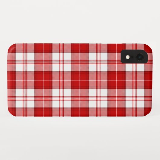 Menzies tartan red white plaid Case-Mate iPhone case (Achterkant (horizontaal))