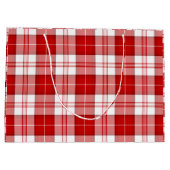 Menzies tartan red white plaid groot cadeauzakje (Achterkant)