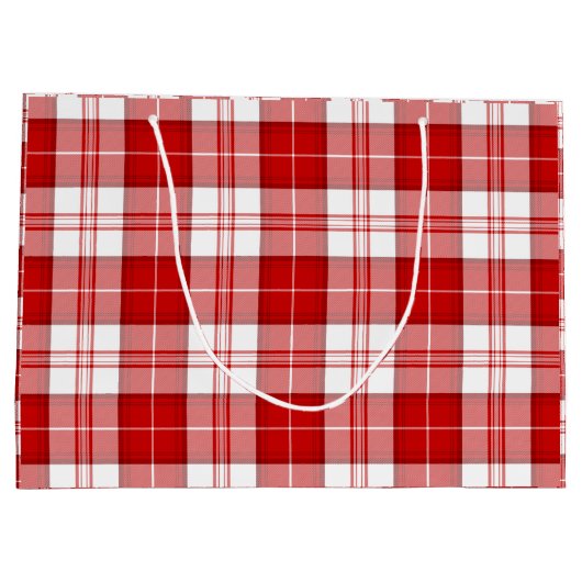 Menzies tartan red white plaid groot cadeauzakje (Achterkant)