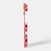 Menzies tartan red white plaid iPhone hoesje (Linkerkant)