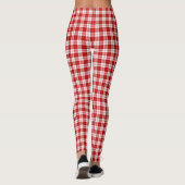 Menzies tartan red white plaid leggings (Achterkant)