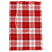 Menzies tartan red white plaid medium cadeauzakje (Voorkant)