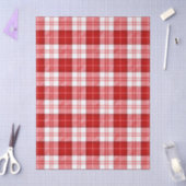Menzies tartan red white plaid tissuepapier (Craft)