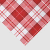 Menzies tartan red white plaid tissuepapier (Detail)