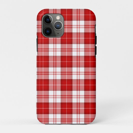 Menzies tartan rood wit geruit Case-Mate iPhone case (Achterkant)