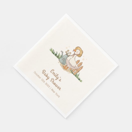 Meodow  Little Duckling Garden Baby shower Servet (Hoek)