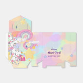 Meoedgisch caticorn verjaardagskist bedankdoosjes (Uitgevouwen)