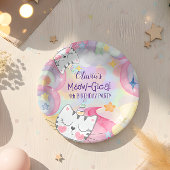 Meogisch caticorn verjaardagspapier bord