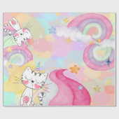 Meogisch caticorn verpakkingspapier cadeaupapier (Vlak)