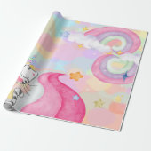 Meogisch caticorn verpakkingspapier cadeaupapier (Uitgerold)