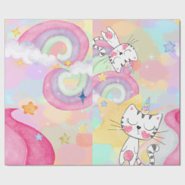 Meogisch caticorn verpakkingspapier cadeaupapier