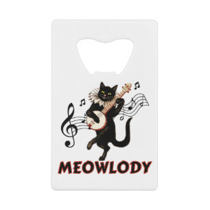 Meolody Cat Music Guitar Creditkaart Flessenopener