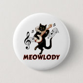 Meolody Cat Music Guitar Ronde Button 5,7 Cm (Voorkant)