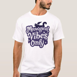 Meological Cat Vibes Only kunstwerk T-shirt