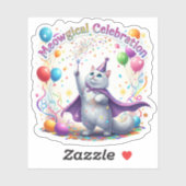 Meologisch feest - grillige kat sticker (Vel)