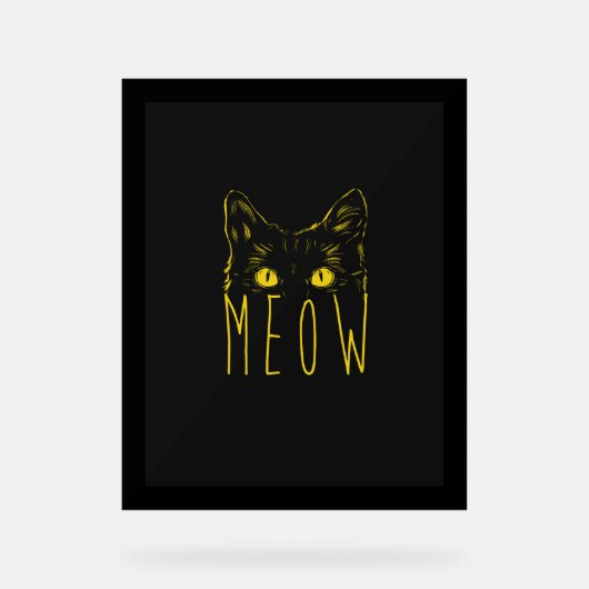Meow Acryl Bord (Voorkant)