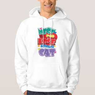 Meow als je van een gered kat houdt hoodie