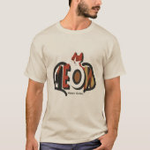 MEOW Always Curious Cat Retro Typography T-shirt (Voorkant)