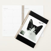 Meow Black and White Cat Kitten Sketch Planner (Display)
