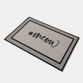 Meow Black Cat Doormat, Funny Kitty Cat Doormat Deurmat (Schuin)