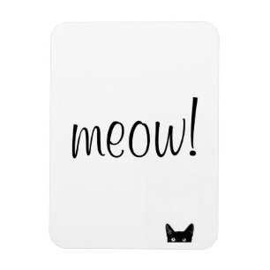 Meow Black Cat Magnet Magneet