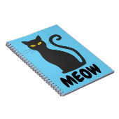 MEOW BLACK CAT SPIRAAL NOTITIEBOEK (Rechterzijde)