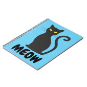 MEOW BLACK CAT SPIRAAL NOTITIEBOEK (Linkerzijde)