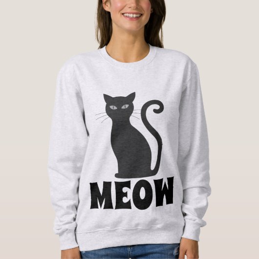 MEOW BLACK CAT T-SHIRS TRUI (Voorkant)