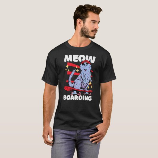 Meow boarding t-shirt (Voorkant volledig)