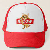 Meow Bordje Kattendesign Trucker Pet (Voorkant)