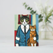 Meow Briefkaart (Staand voorkant)