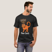 Meow Candle Hanukkah Cat Menorah Chanukah Joods H T-shirt (Voorkant volledig)