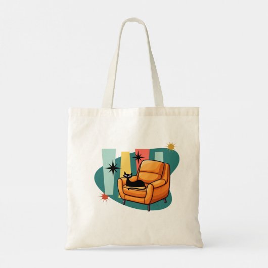 Meow Canvas tas (Achterkant)