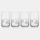 Meow Cat Blikvorm Glas (Voorkant)