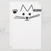 Meow Cat Briefpapier (Voorkant / Achterkant)