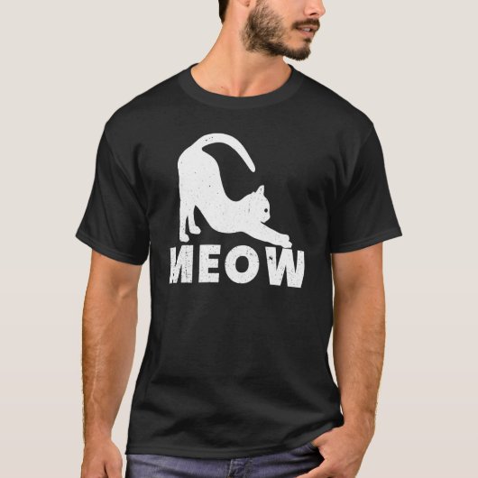 Meow Cat Cats Pet Owner Graphic T-shirt (Voorkant)