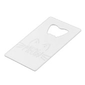 Meow Cat Creditkaart Flessenopener (Achterkant Gekanteld)