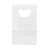 Meow Cat Creditkaart Flessenopener (Achterkant)