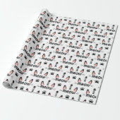 Meow Cat Ears en Pawprints Cadeaupapier (Uitgerold)
