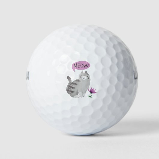 Meow Cat Golfballen (Voorkant)